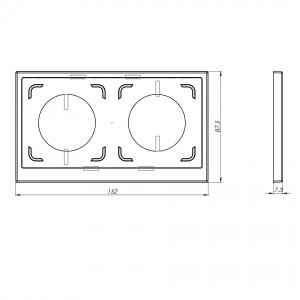 Рамка 2 поста IP44, KANT, белая магнолия 7000944