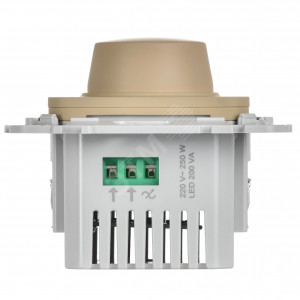 FLITE Светорегулятор проходной LED 250Вт СС16-5-1-ФлХ хаки IEK FI-D22-0250-P-K59