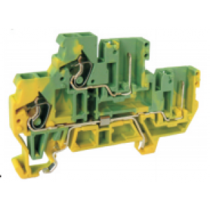 Заземляющая клемма UJ5-2.5WV/2-2JDE, Заземляющая этажная клемма, 2 этажа, для подключения разъема, тип фиксации провода: пружинный, номинальное сечение: 2,5 мм кв., ширина: 5 мм, цвет: желто-зеленый, тип монтажа: DIN35, стандарт GB/T14048.1,