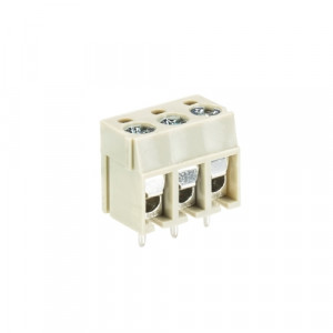 Клемма 8181/3 DS OB HW, Клемма горизонтальный подвод кабеля, на плату, шаг: 5.0 мм, 3 полюса, фиксация провода винтовая, исполнение: без маркировки, 300V, 16A, цвет: серый