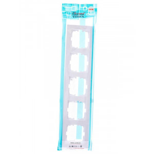 Рамка 5-местн. горизонт. VESNA бел. 742-0200-150