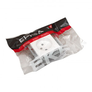 Механизм розетки, 16А, без заземления, без шторок, белый Эпика EKF UP1-SOW-100