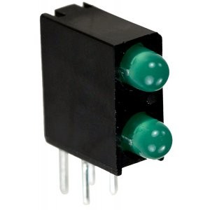 L-7104MD/2GD, Светодиодный модуль 2LEDх3мм/зеленый/568нм/10-25мкд/40°