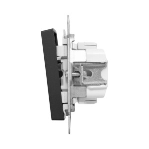 Механизм выключателя, одноклавишный, кнопочный, ч-рный Эпика EKF UP1-SWB-13