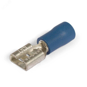 Разъем кабельный плоский изолированный -мама ВРПИ-М 2.5-(6.3) серия ПРОФИ, Виброустойчивый плоский разъем «мама» с ПВХ манжетой, сечение 1.5-2.5 мм2