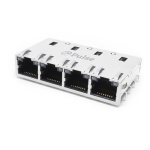 JT8-4000HL, Модульные соединители / соединители Ethernet 1X4, RJ45, 10GD, 5CH LED, Tab Up