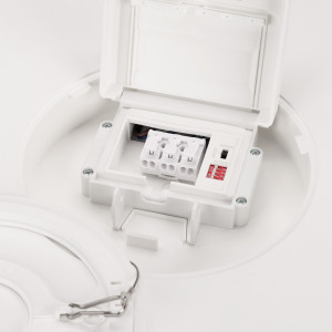 Светильник IM-FLOWER-EMERGENCY-3H-R410-32W Day4000-MIX (WH, 110 deg, 230V) 042570, Светодиодный светильник с блоком аварийного питания, с изменяемой мощностью и цветовой температурой. Мощность 22-32 Вт (переключается), мощность в режиме заряда и контроля АКБ 5 Вт, св. поток 2530-3570 лм, 110 лм/Вт, световой поток в аварийном режиме 400