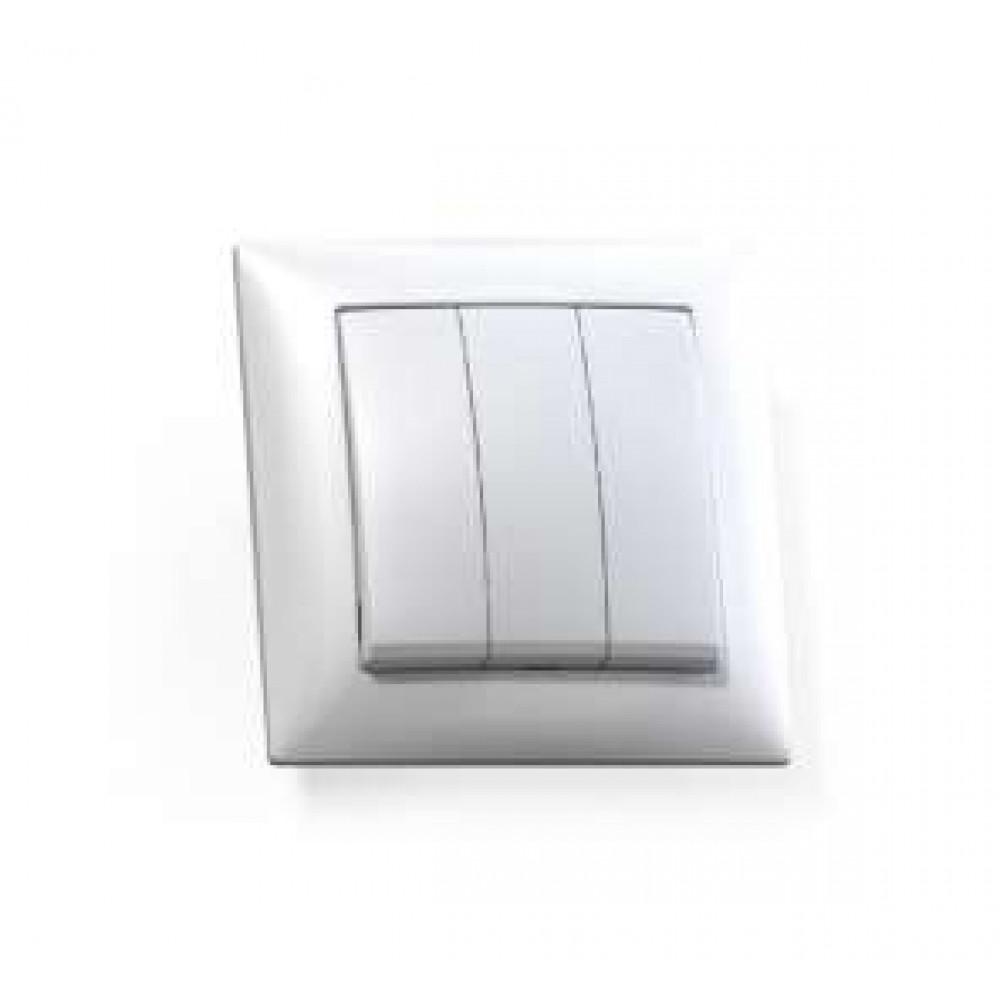 Изображение товара Выключатель 3-кл. Селена 10А IP20 белый для домашней электропроводки