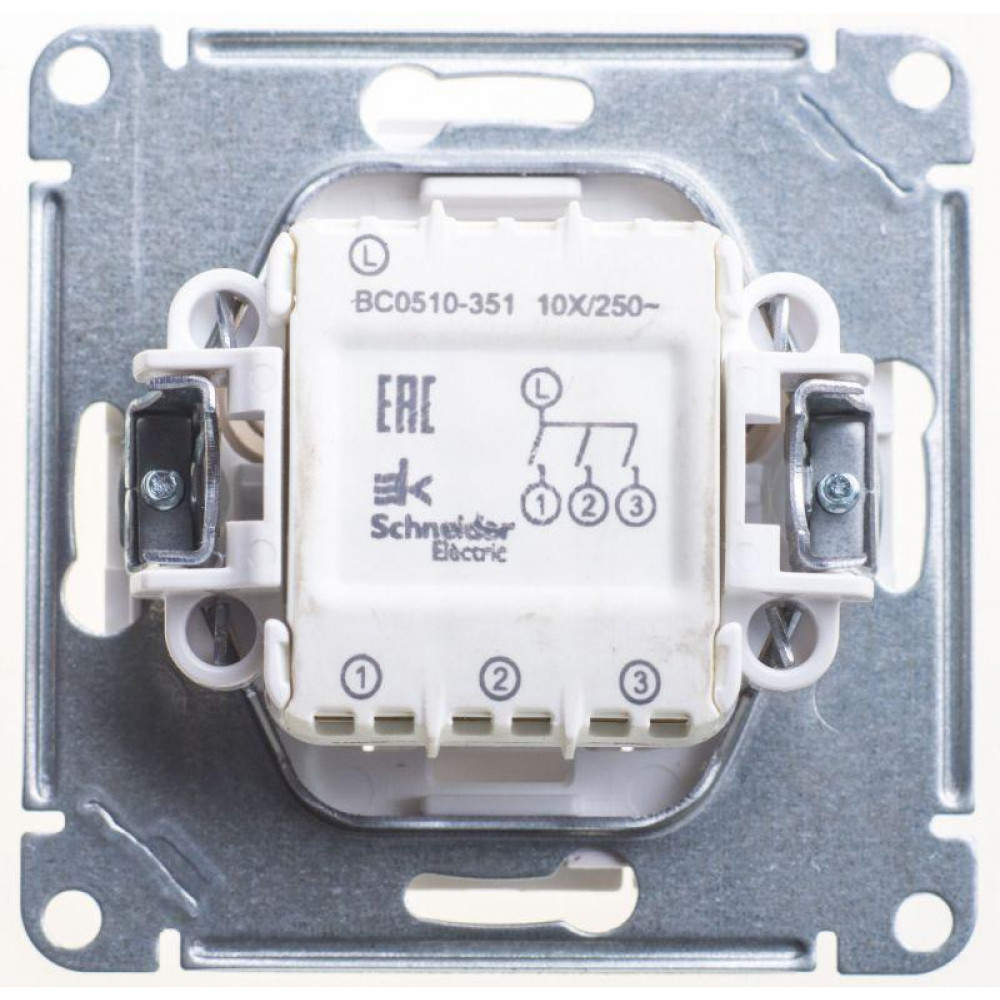 Изображение товара Выключатель 3-кл. СП W59 10А IP20 механизмы белый от Systeme Electric