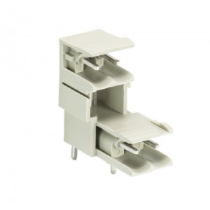 Вилка Wiecon 8113 S E / 2 W OB, Вилочный разъем, 2 этажа, горизонтальный, на плату, шаг: 5.0 мм, 2 полюса, фиксация на плате пайкой, исполнение: без маркировки, 300V, 10А, цвет: серый