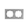 Рамка 2-местн. горизонт. VESNA платина 742-3500-147
