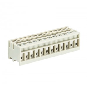 Клемма Wiecon 8543 / 12 OB, Клемма горизонтальный подвод кабеля, на плату, шаг: 3.5 мм, 12 полюсов, фиксация провода винтовая, исполнение: без маркировки, 160V, 6А, цвет: серый