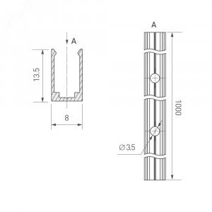 Крепеж монтажный MIC-PDS-ST сталь 025907, Монтажный крепеж из нержавеющей стали для профиля MIC, PDS. Крепление на поверхность и для соединения профилей между собой.