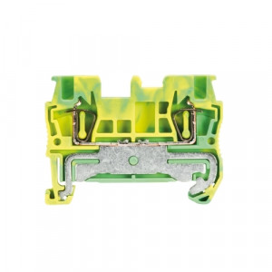 Заземляющая клемма WKF 1,5 SL/35, Заземляющая клемма, тип фиксации провода: пружинный, номинальное сечение: 1,5 мм кв., 500V, ширина: 4 мм, цвет: желто-зеленый, тип монтажа: DIN35