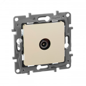 ETIKA Розетка телевизионная TV оконечная слоновая кость 672365