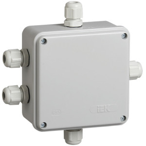 Коробка расп. КМ41330 о/п 100х100х50мм PG9 IP55 7035 UKO10-100-100-050-K51-55