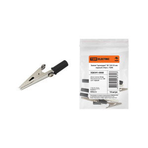 Зажим "крокодил" ЗК 15А 53мм черный (10шт) SQ0541-0008