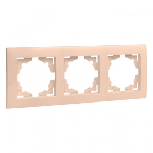 Валенсия Рамка 3-местная кремовая EWM-G-303-20