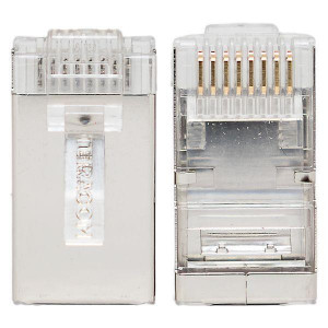 Коннектор RJ-45 TERACOM экранированный 8P8C Cat.5E универсальный (упак.20шт) TRC-PLUG-5EFTP-20