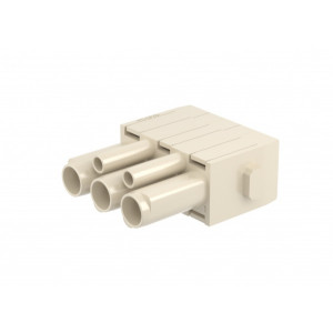 Розеточная контактная вставка HM040-003/4-FC-1, Розеточная контактная вставка, обжимная фиксация, 3/4 полюса, типоразмер модульный, 830/830V, 40/10A, (обжимные контакты поставляются отдельно)