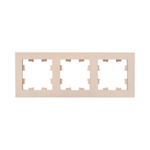 3 - местная рамка, кремовая, пластик Эпика EKF UP1-FPI-03