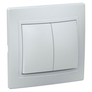 Выключатель 2-кл. СП Кварта 10А IP20 ВС10-2-0-КБ бел. EVK20-K01-10-DM
