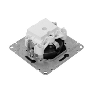 Механизм розетки, 16А, с заземлением, без шторок, ч-рный Эпика EKF UP1-SOB-110