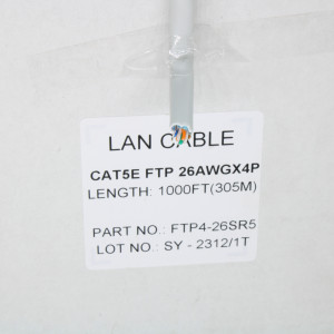 FTP4-26SR5, Кабель Витая пара 8 проводов, кат. 5, многожильный, бухта 305м, экранированный, серый