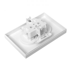 Механизм розетки двойной, 16А, без заземления, со шторками, с рамкой, белый Эпика EKF UP1-SOW-201