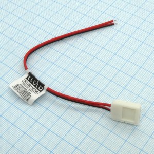 Коннектор для LED-ленты 3528 кп, 3528 клипса+провод 15см,Imax-6A,Umax-24V. Для удобного и надёжного(без пайки) соединения отрезков светодиодн. ленты