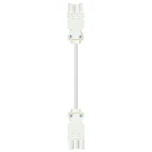 Соединитель GST18i3K1BS 25 10WS, Кабельная сборка, оконеченная вилочным разъемом GST18i3, и розеточным разъемом GST18i3, 3 полюса, длина кабеля: 1 метр, сечение жил кабеля: 3х2,5 мм.кв., номинальное напряжение: 250V, номинальный ток: 20А, цвет разъема: белый, цвет кабеля: белый