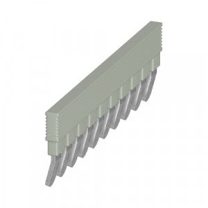 Соединительная перемычка IVB WTN 10-10 IN, Соединительная перемычка, 10 полюсов, изолированная, втычная, для клемм: WTN 10, монтаж в зажимную клетку, цвет: серый
