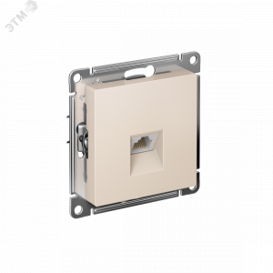 Розетка компьютерная 1-м AtlasDesign RJ45 кат.5E механизм беж. SE ATN000283