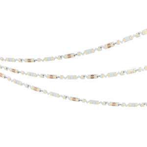 Лента RZ-A120-6mm 24V Warm3500 (9.6 W/m, IP20, 2835, 5m) 041486, Гибкая лента с фигурной платой в форме волны, легко изгибается на плоскости. Светодиоды smd 2835, 120шт/м (600шт на 5м), белая плата, скотч 3М. Цвет ТЕПЛЫЙ 3500K. Питание 24 В, мощность 9.6 Вт/м (48 Вт на 5 м), угол 120°, цветопередача CRI>90. Размеры 500