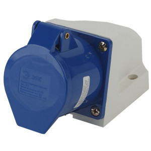 Розетка стационарная наружная 123 2Р+РЕ 32А 220В IP44 (10/60/720) Б0032877