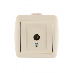 Розетка телевизионная оконечная TV ОП Nata 16А IP20 крем. 710-0300-130