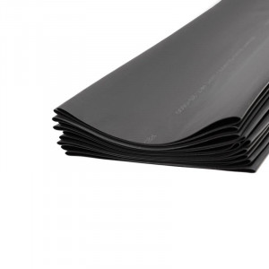 Трубка термоусадочная ТУТ нг 100/50 черная, термоусаживаемая трубка в метровой нарезке, не поддерживает горение