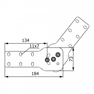 Соединитель шарнирный вертикальный H100мм цинк-ламельный аналог горячеоцинкованного UVH010HDZL