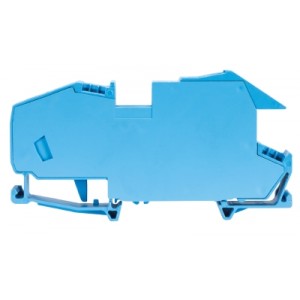 Клемма для шины нейтрали WKIF 16/1 NT/35, Клемма для подключения шины нейтрали, тип фиксации провода: пружинный, номинальное сечение: 16 мм кв., 76A, 400V, ширина: 12 мм, цвет: синий, тип монтажа: DIN35