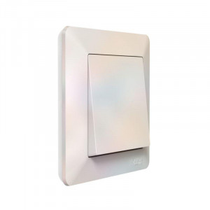 ATLASDESIGN AIR 1-постовая РАМКА, ЖЕМЧУГ/дымчатый белый ATN220401