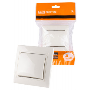 Выключатель 1 кл. 10А сл. кость "Таймыр" SQ1814-0101