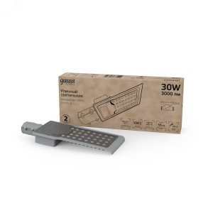 Светильник уличный Avenue 30W 3000lm 5000K 190-250V IP65 316*130*57мм черный КСС 