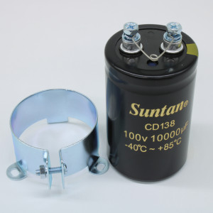 TS13DZ2A103MSB000R, Алюминиевый электролитический конденсатор 100В 10000мкФ 52*81 85°С М5. В комплект поставки конденсаторов, произведённых после 01.12.2018, гайки/шайбы не входят