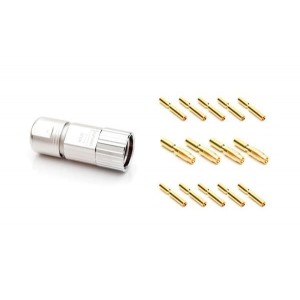 MB7CKN0900-S1-KIT, Цилиндрические метрические разъемы 9P St 7.0-11.0mm grip w/ F sockets