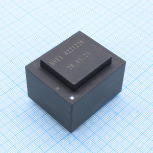 KSP-BVEI4221226, Трансформатор питания 6ВА  230В 15В 400мА до+70°C (EI 42/14.8)32.6мм