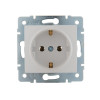 Розетка 1-м СП Karina с заземл. термопласт механизм жемчуж./бел. перламутр. 707-3088-122B