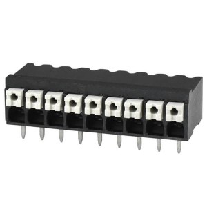 TBLH10-350-09BK, Фиксированные клеммные колодки Terminal block, screwless, High Temp, 3.5, Horizontal, 9, Black w Gray Button