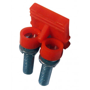 Сдвижная перемычка SLS2, Сдвижная перемычка, 2 полюса, изолированная, вилочная, для клемм: CDS6U, для измерительных клемм цвет: красный