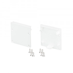 Заглушка SL-LINE-3535 WHITE 037552, Пара белых заглушек для профиля SL-LINE-3535 WHITE. В комплекте 2 заглушки, 8 шурупов. Цена за 1 комплект.