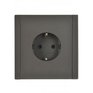 Розетка СП FORTE&PIANO FP315 16А с заземл. защ. шторки винт. крепл. сер. IEK FP-R14-16-K03